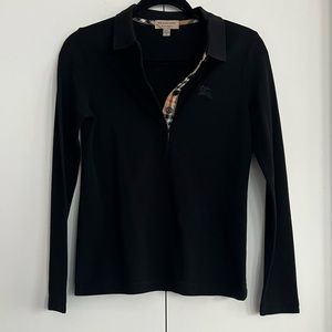 Burberry Zulia Black Long Sleeve Polo